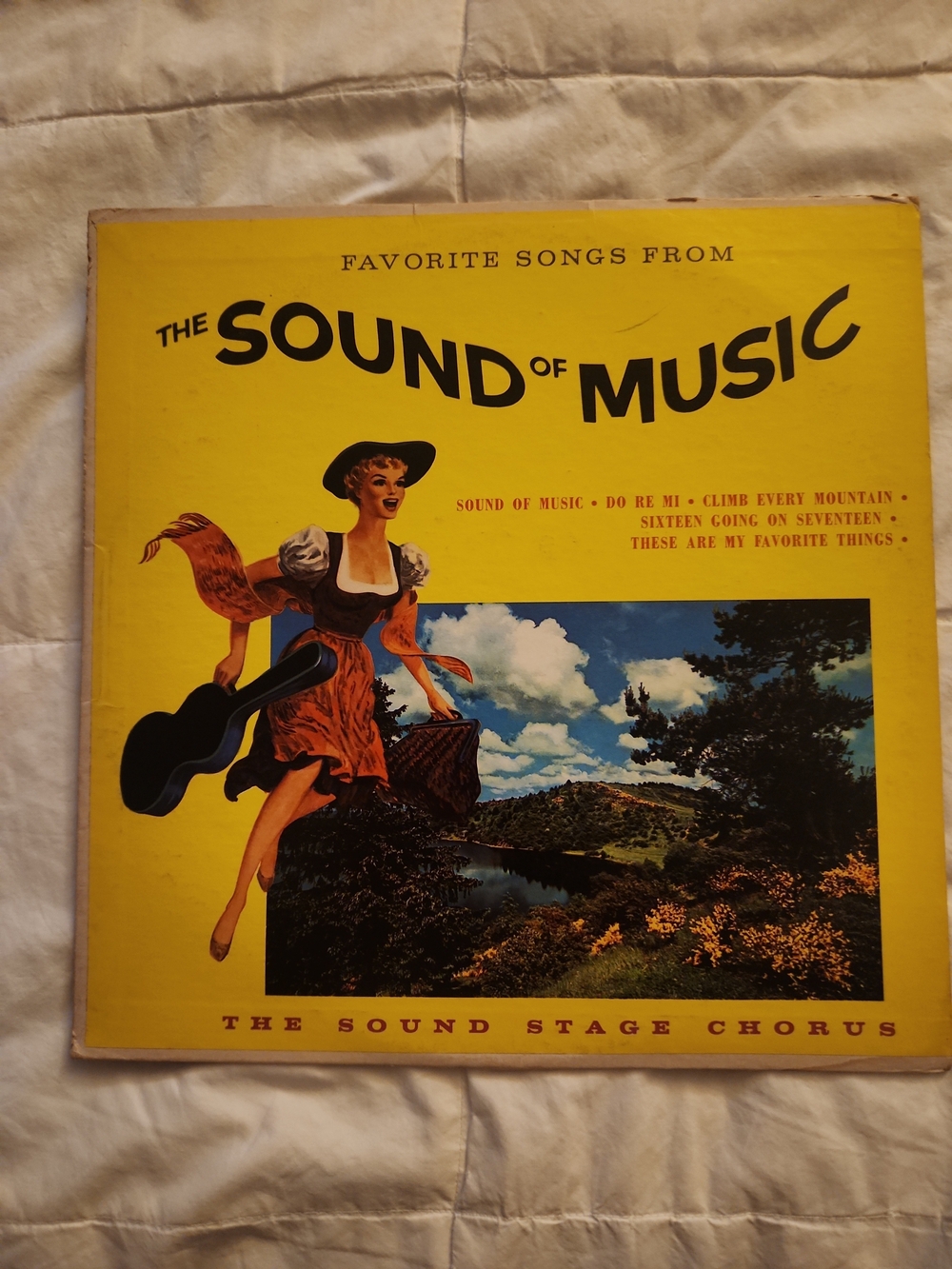 The Sound of Music Vinyl Record - Yellow Cover SELLING AS DISPLAY ITEM ONLY!